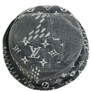 LOUIS VUITTON MP3244 Bonnet Denim LV MADE HUMANMADE NIGO Hat cotton Black  White